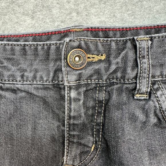 Tommy Hilfiger Freedom Boot Cut Jeans Womens 6R Black Slim Fit Low Rise Y2K Vibe - Picture 3 of 8